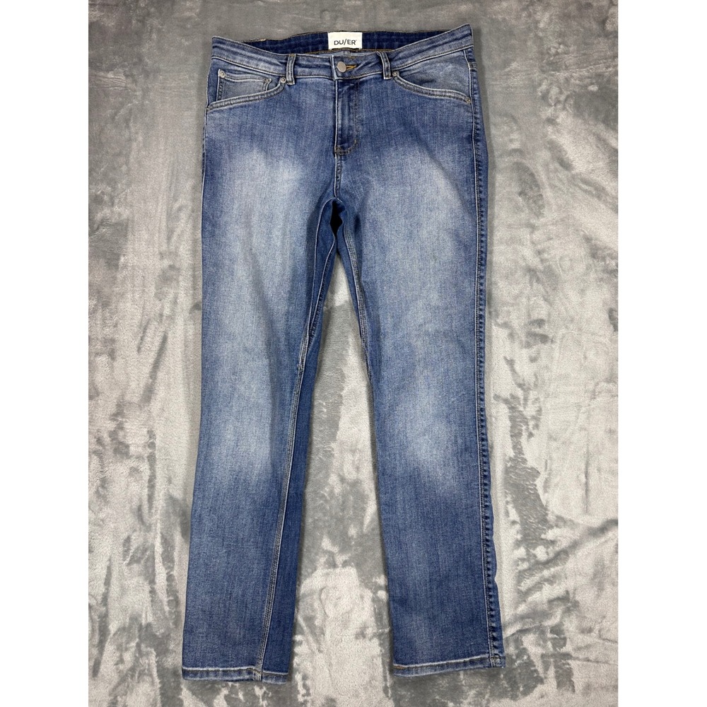 DU/ER Performance Denim Slim Fit‎ Jeans Medium Wash Blue Mens 32x29